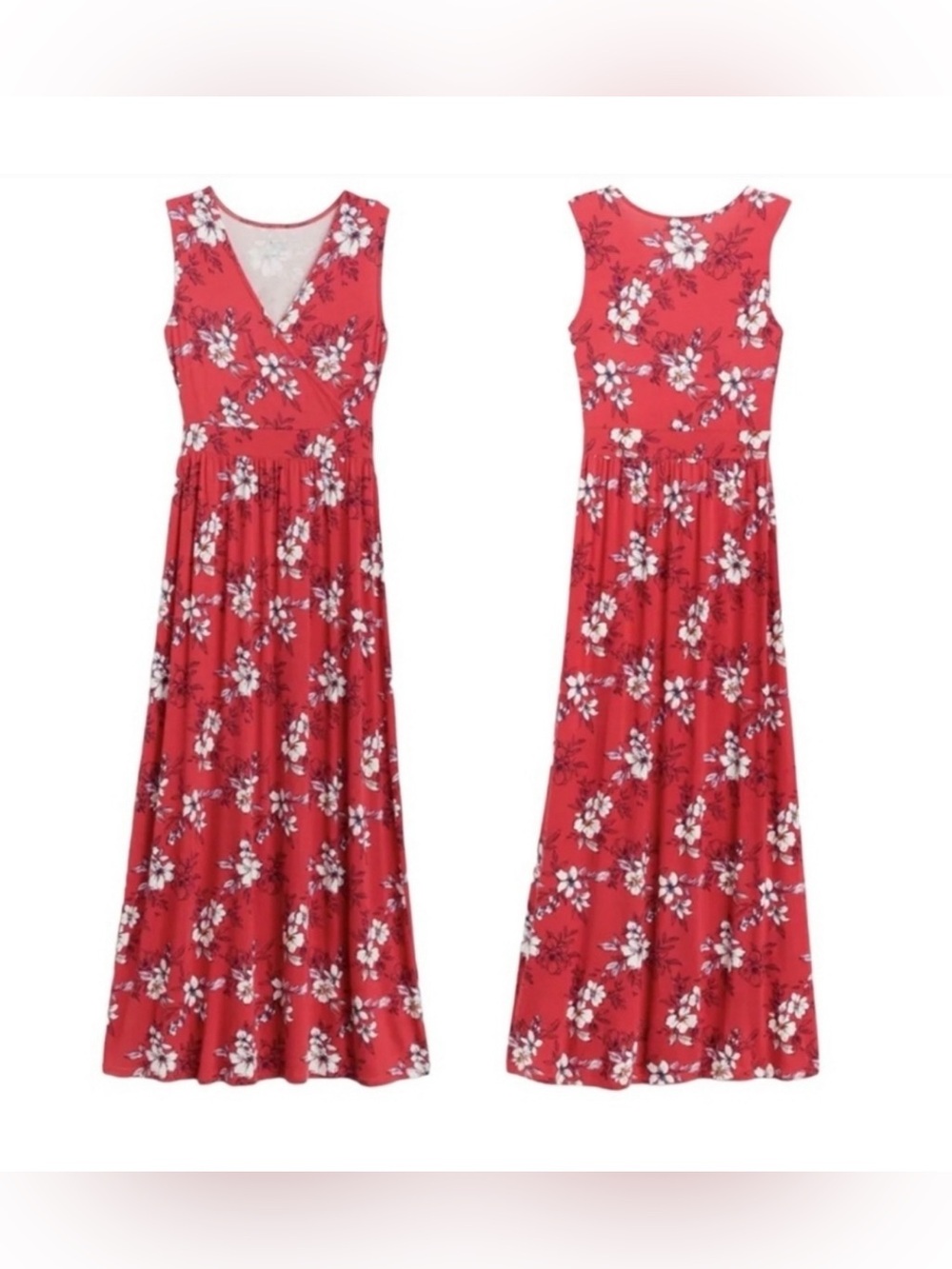 41 Hawthorn Adelina Red Floral Knit Sleeveless Maxi Dress, XXL Stitchfix